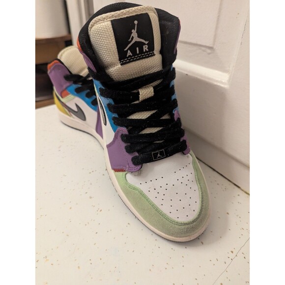 Air Jordan 1 Mid SE Multi Color ‘Lightbulb’ CW1140100 Women's Size 6.5 - Picture 2 of 15